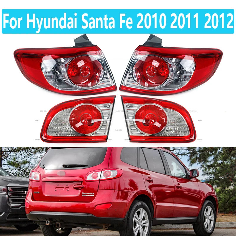 Автомобильная красная задняя крышка для Hyundai Santa Fe 2010 2011 2012, чехол для стоп-сигнала 924020W500 924010W500 924062B500 924050W500