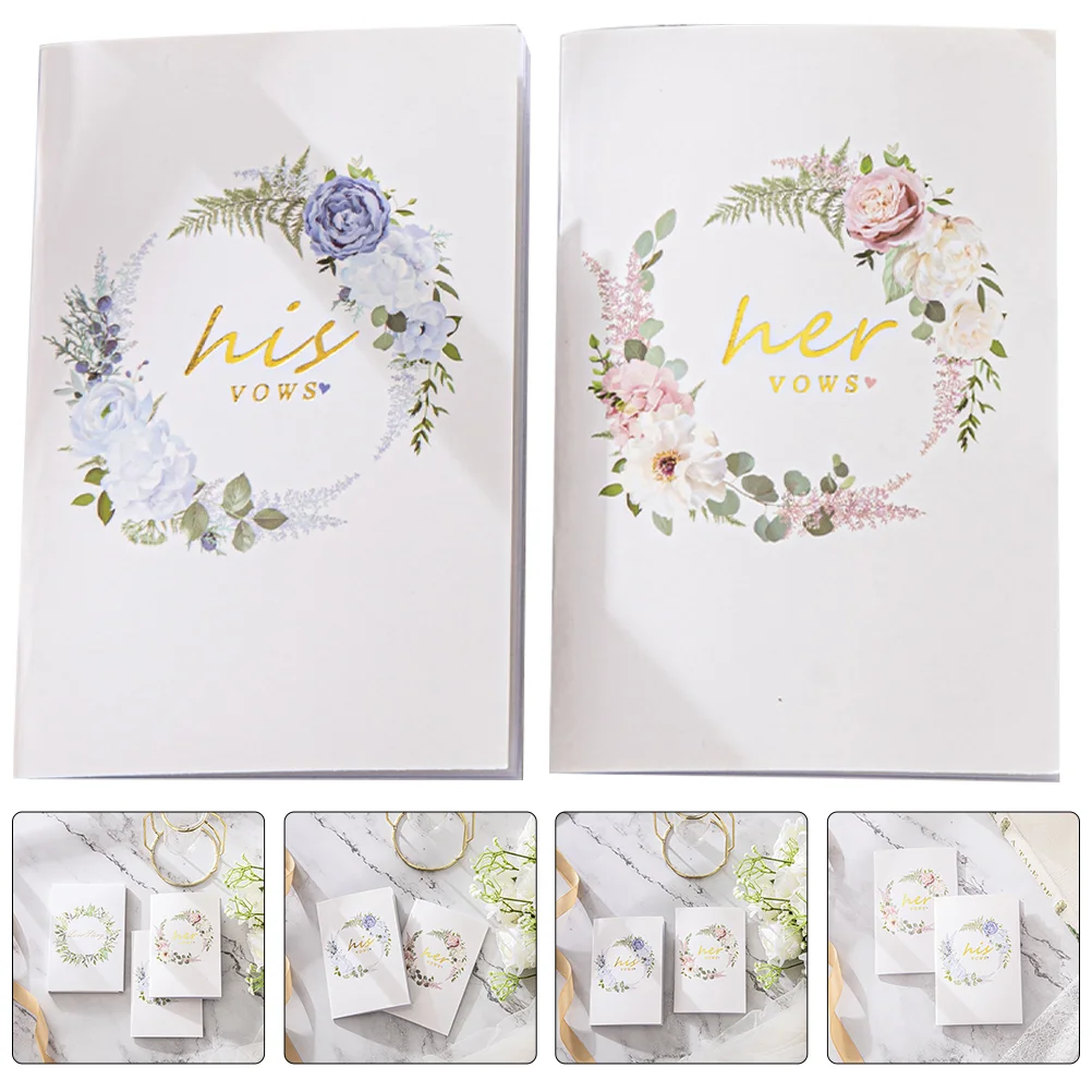 Vow Books Bride Groom Wedding Vow Notebook Wedding Book Delicate Booklet Gift Decoration Notebook