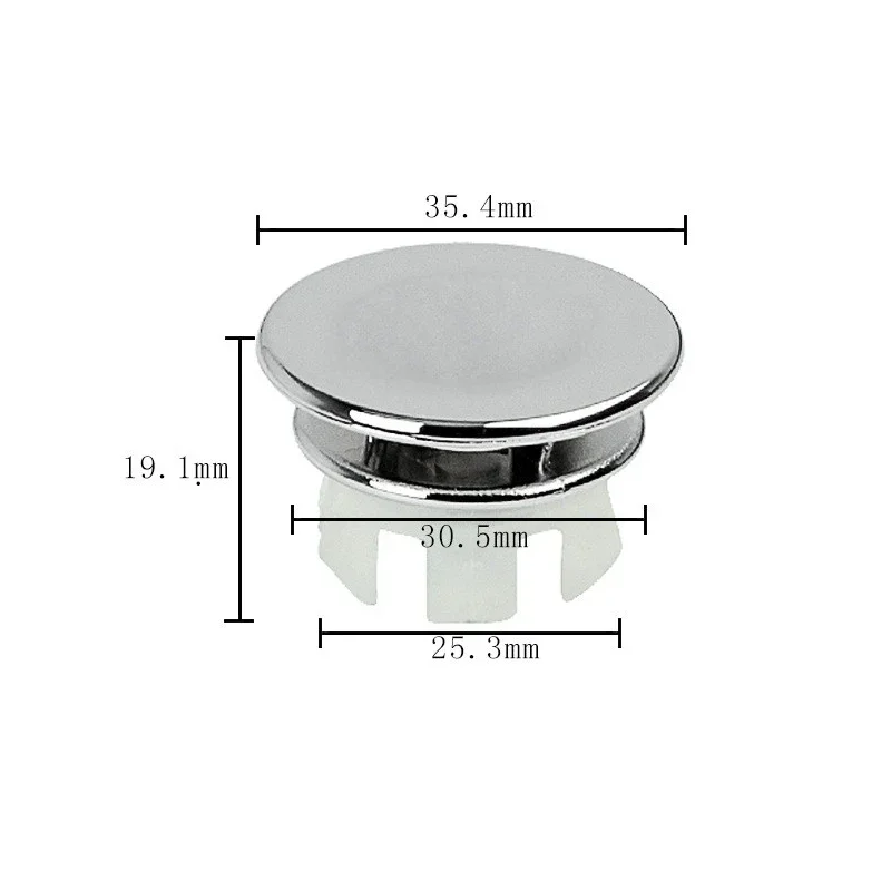 4/1Pcs Sink Hole Round Overflow Cover Basin Trim Bath Drain Cap Wash Basin Hollow Overflow Rings Kitchen Bathroom Accessories images - 6