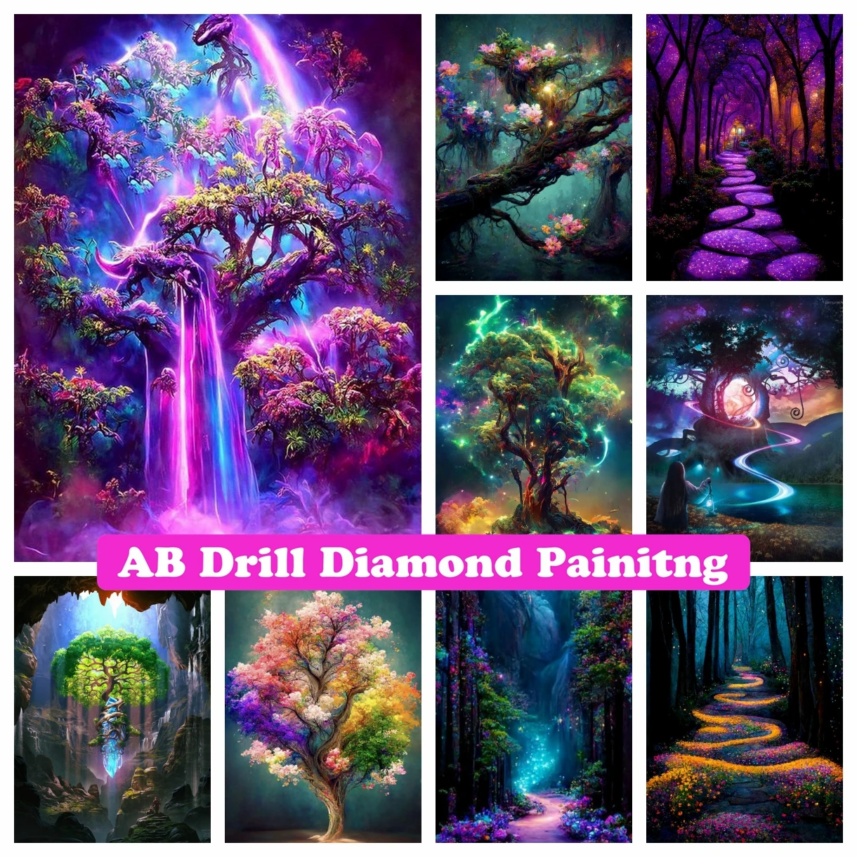 Starry Sky Tree DIY AB Diamond Painting Mosaic Fantasy