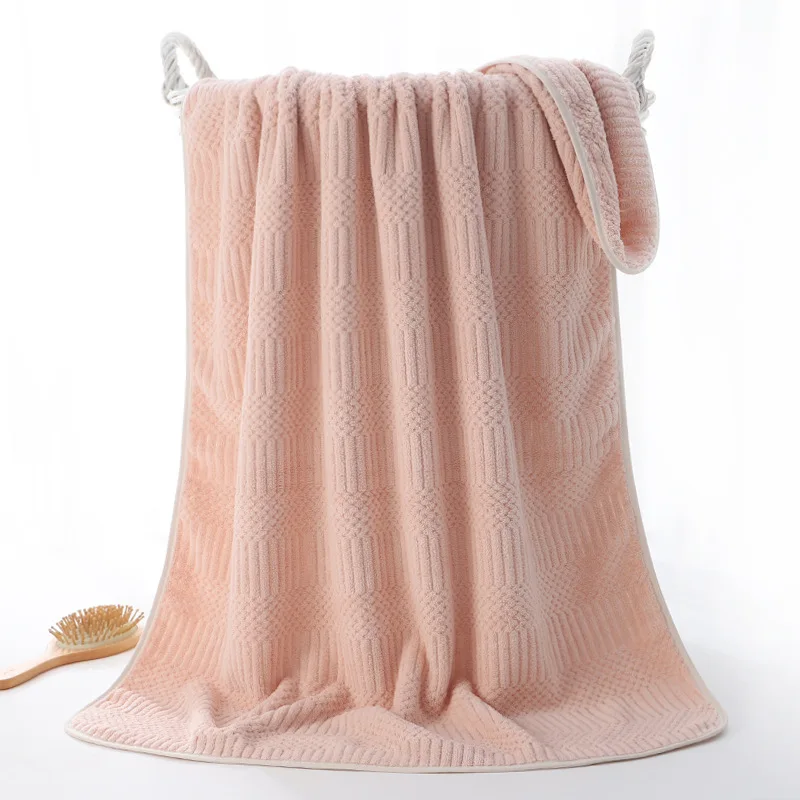 1pc Striped Coral Velvet Hand Towel Soft Quick-Drying Absorbent Towel for Bathroom Beach towels & mats Practical Beach Essentials