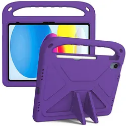 Kid - Friendly EVA Foam Tablet Case with Stand - iPad A16 10th Gen (Purple)