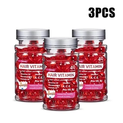 Moroccan Agam Vitamin Oil Hair Care Essence - Nutrient-Rich Repair Treatment for Damaged Hair, 40 Capsules (3pcs)