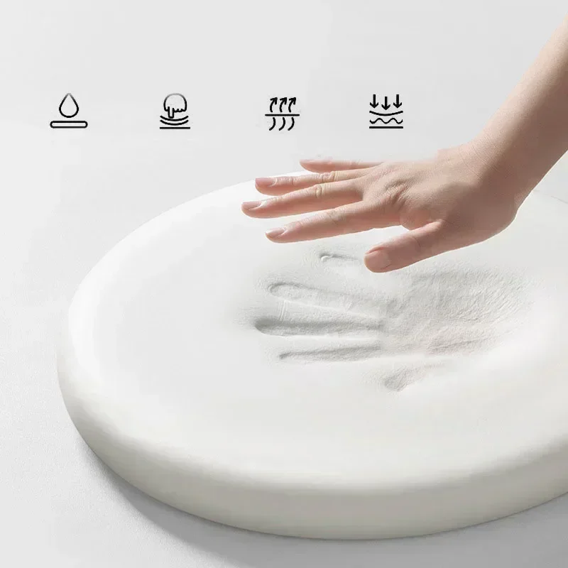 Round Imitation Leather Oil-proof Dining Chair Cushion Waterproof Easy Cleaning Bar Stools Cushions Non-slip Memory Foam Pad 4