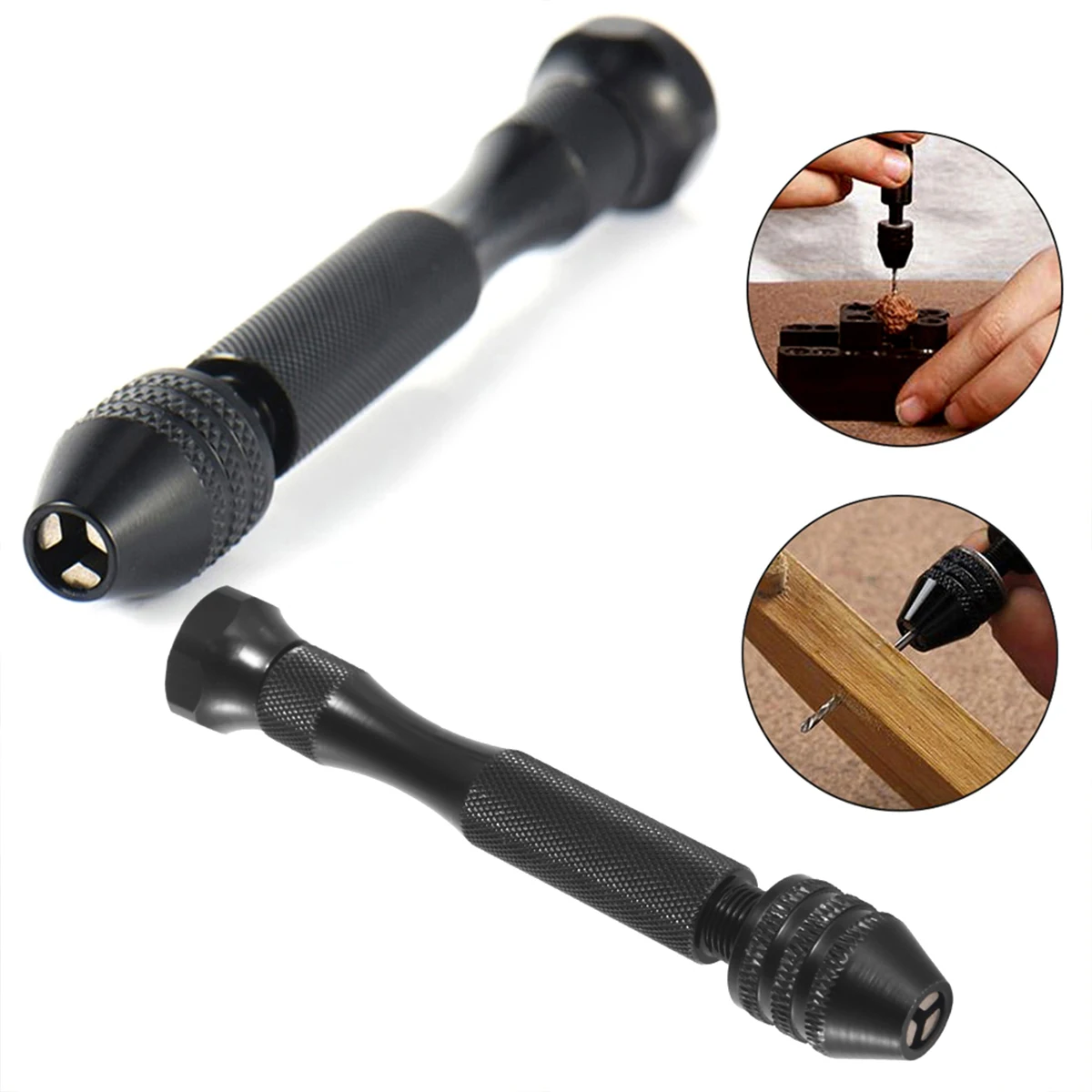 Perceuse à main manuelle + 48 forets HSS 0.5-3mm pour modélisme