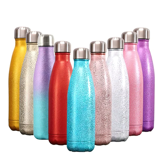 500ml Double-Wall Stainless Steel Thermos Thermal Mug Coke Shape Sport  Water Bottle For Girls Women