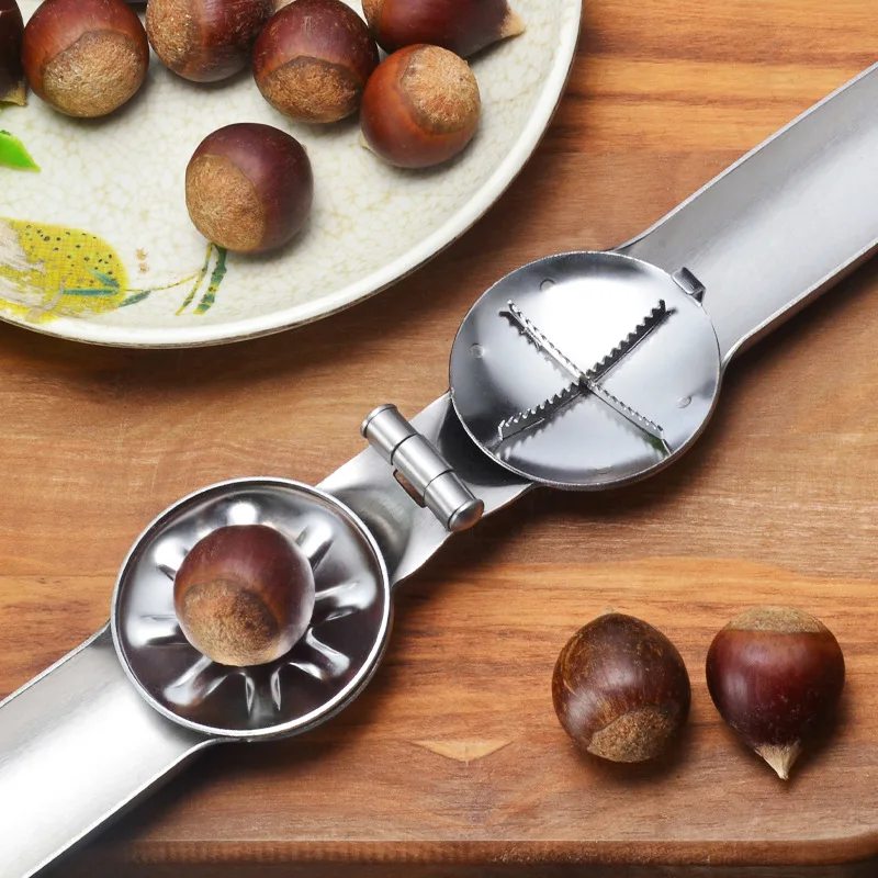 Thickened Chestnut Clip Opener Walnut Pliers Stainless Steel Nutcracker Opener Peeler Walnut Cracker Sheller Kitchen Gadgets