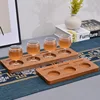 Wood bamboo Serving Tray Beer Tasting Flight Sampler Boards Scotch Flight Serving Tray For Bar, Brewery, Gifts, Party, Education 2
