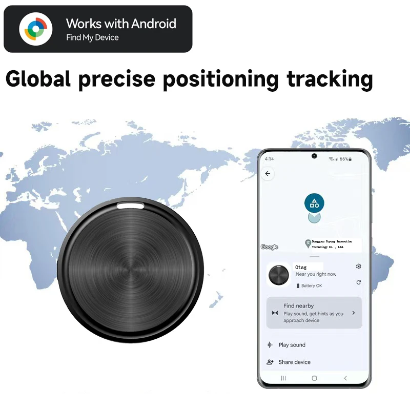 Android için Takip Cihazı Akıllı Bulucu Google ile Çalışır Cihazım Çantası Anahtarı Evcil Hayvan Yaşlı Bulucu Takibi