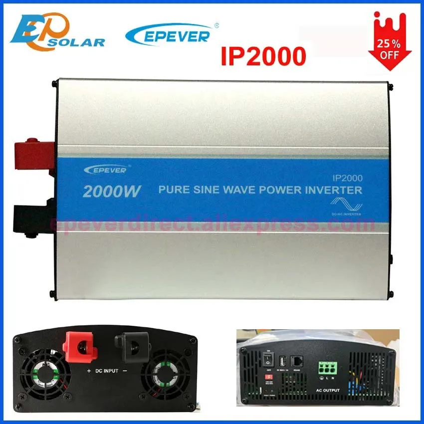 Caricabatterie Inverter Epever 24V 48V 2000W Inverter A Onda Sinusoidale Pura 24V 48V Dc A 110Vac/120Vac/220Vac/230Vac Inverter Off Grid