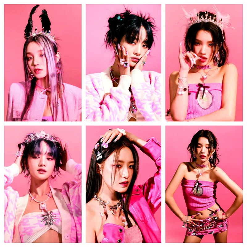 

Kpop Photo Poster (G)I-DLE Album I Feel Self-Adhesive Wall Stickers YUQI MINNIE Room Decoration Posters Fan Collection Gift
