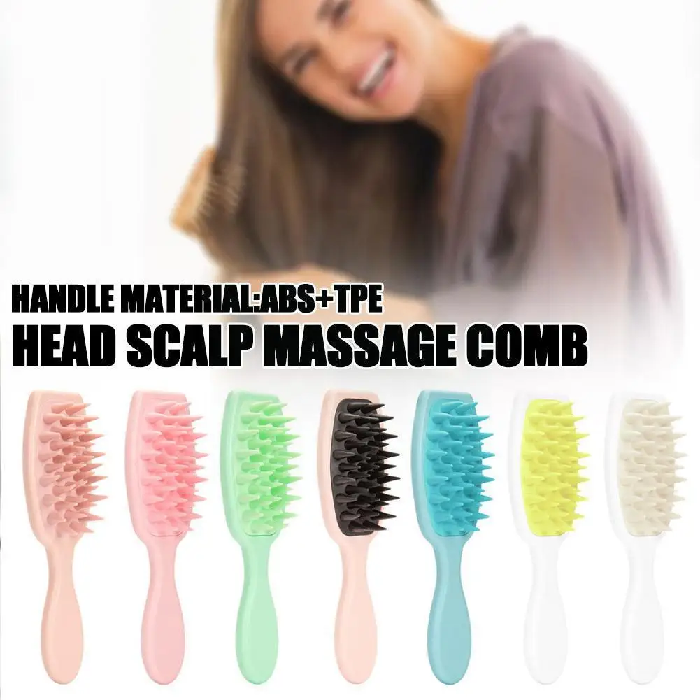 

Extended Handle Soft Silicone Shampoo Scalp Hair Massager Shower Bath Hair Wholesale Comb Massage Spa Washing New Brush Bru F6J2