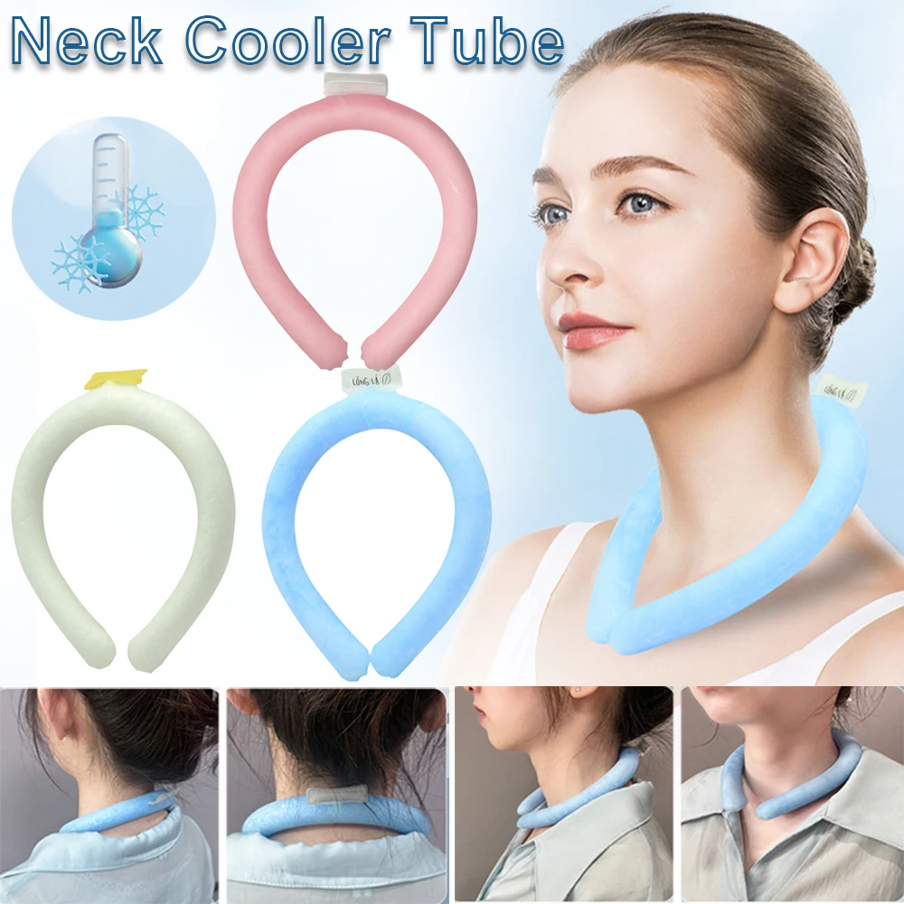 Summer Cooler Tube Wearable Neck Cooling Reusable Ring Collar Cycling
