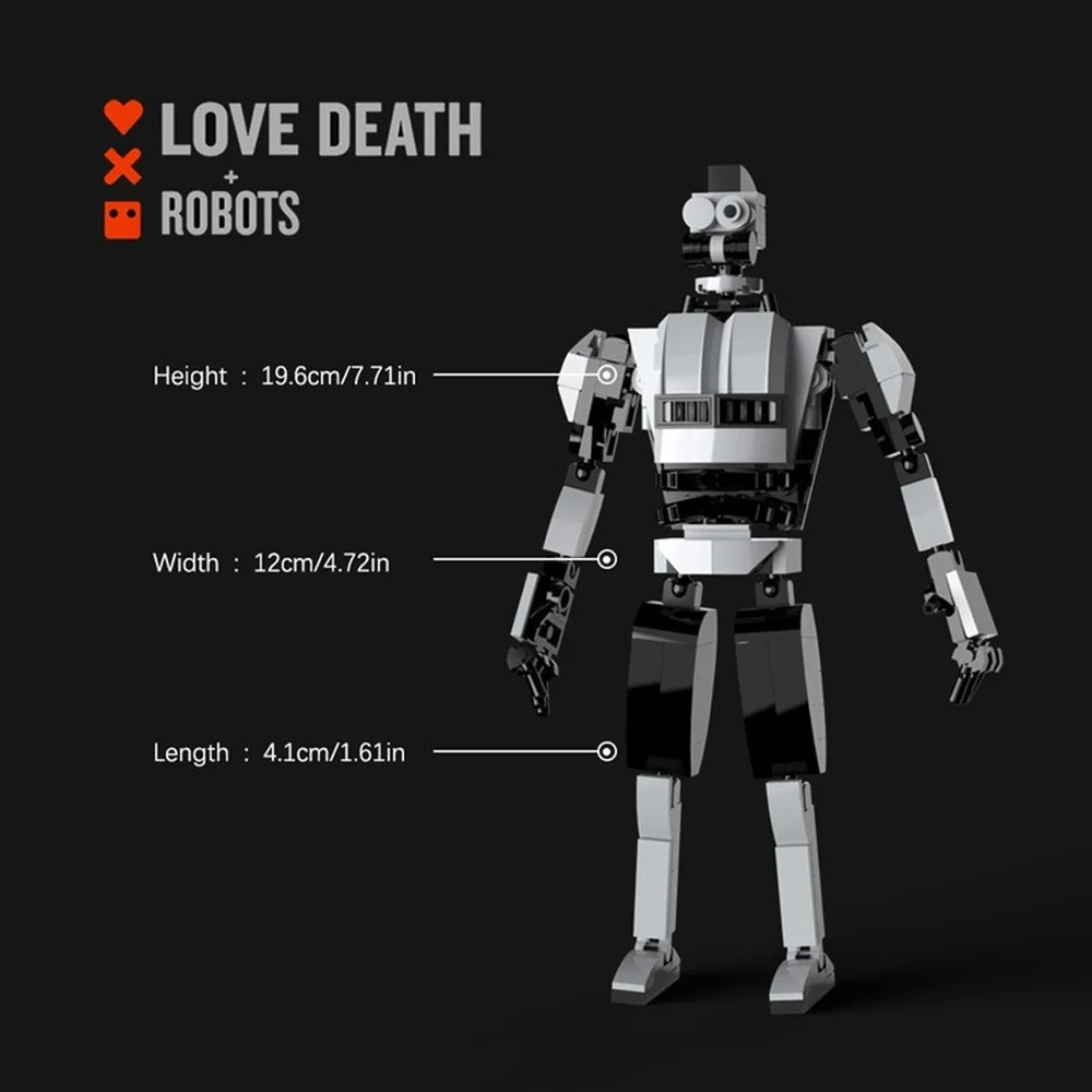 

DIY K-VRC Love-Death-модель робота, строительный блок, игрушка, творчество, анимация, умное будущее, робот-кирпичи, кот, дети, Gfit MOC 3500