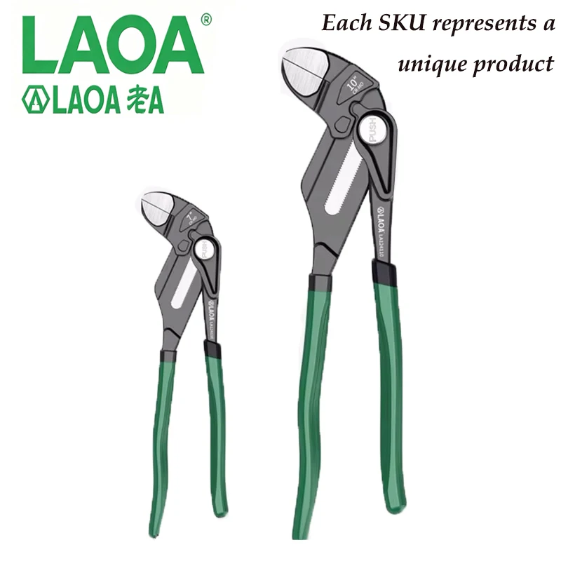 Alicate Ajustável LAOA LA124107 LA124110, Chave de Boca Pesada com Mandíbulas Paralelas, Ferramenta Manual Multifuncional