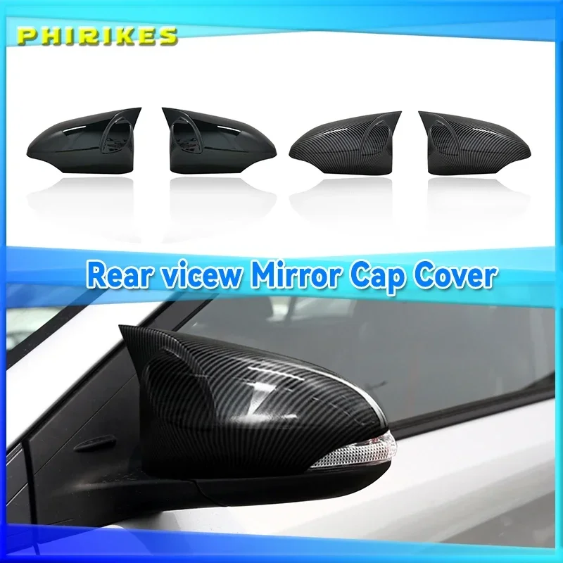 

Car Accessories For Toyota Yaris 2012~2019 Carbon Fiber Rearview Mirror Cover Rearview Mirror Housing With Turn Signal