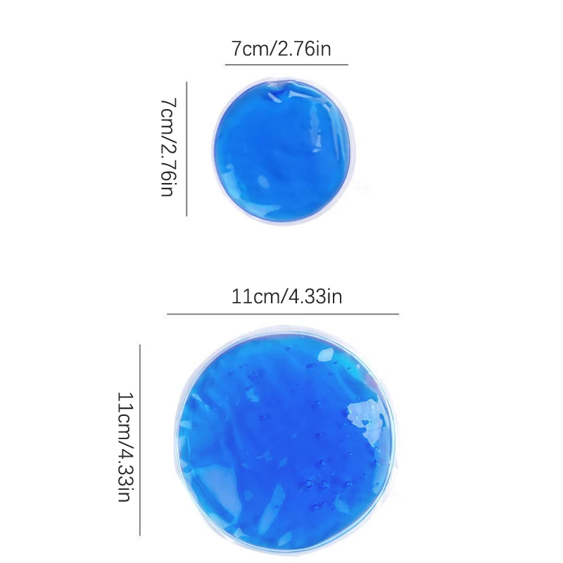 Reusable Ice Cold Gel Pack Therapy Microwaveable Heat Pain Relief For Cold & Hot Therapy Bags 1pc 7cm Or 10cm Round Shape 4