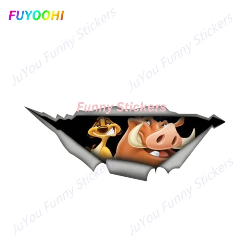 FUYOOHI Funny Stickers Exterior Accessories Various Sizes Personality PVC Decal 3D Pet Car Sticker on Motorcycle Laptop
