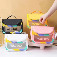 Waterproof Cosmetic Bag Portable Portable Cosmetic Storage Bag Large Capacity Transparent Wash Bag Travel Storage Bag 1