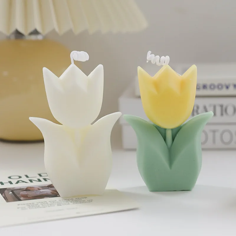 Flower Shaped Scented Candles 3d Tulip Aromatic Candle For Wedding Party Birthday Creative Gift
