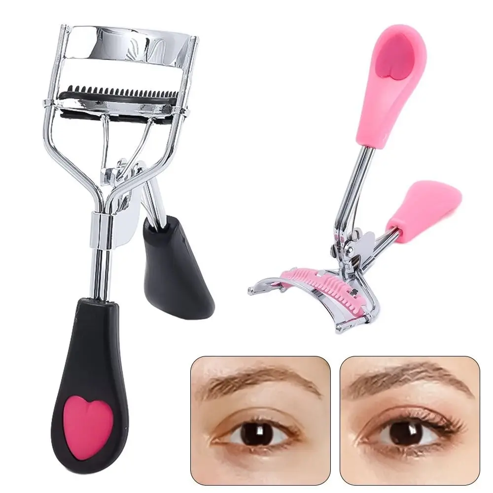 Professional Curling Eyelash Curler with Comb Wide and Detail Nature Women's Portable Beauty Tools Curling Lashes Clip Tweezers