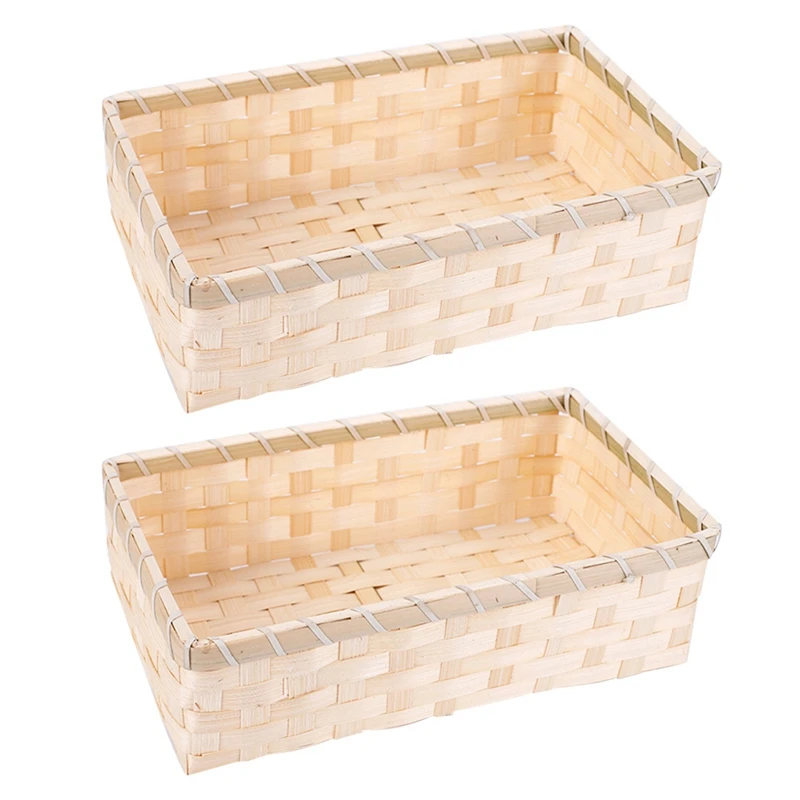 

2 шт., подставки для хранения подарков, как показано на рисунке, бамбук, 26x16x10 см, розничный дисплей, Домашний Органайзер