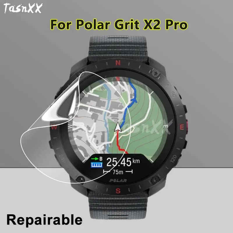 Ultra Clear Slim Screen Protector For Polar Grit X2 X Pro / Titan SmartWatch Soft Repairable Hydrogel Film -Not Tempered Glass