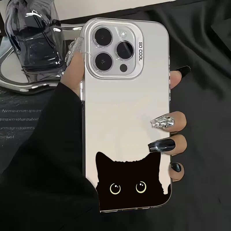 Adorable Black Cat Phone Case Cover