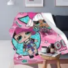 Throw Blanket L.O.L Surprise Micro Fleece Blanket Four Sizes Retro Comfortable Suitable For Sofa AntiPilling Blanket 4