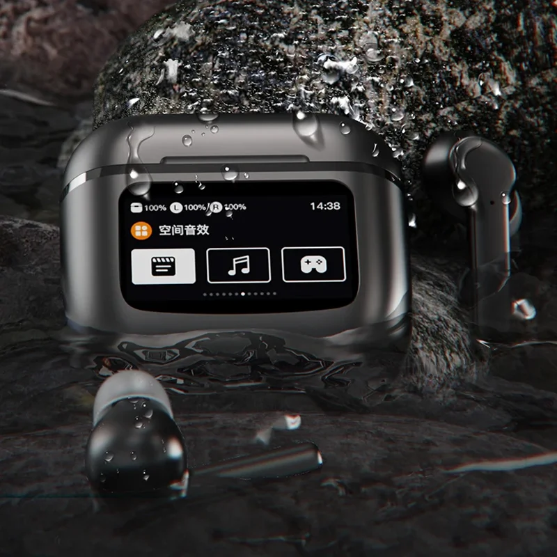 

TWS Wireless Earphones Bluetooth 5.3 Sports Headphone Headsets Stereo Headset with Mic Earpiece Noise reduction LCD smart screen