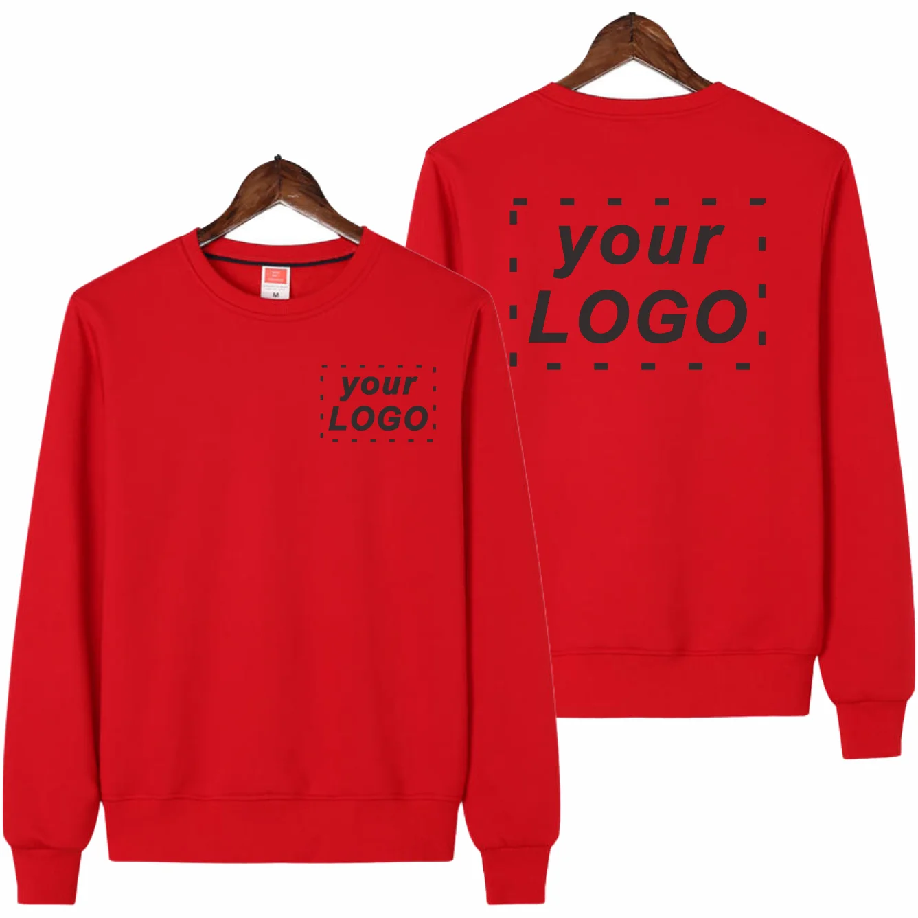 Men's Casual Sweater Custom Printed Embroidery Company Logo Clothing Solid Color Pullover Fashion Winter Casual Sweatshirt 4xl 2