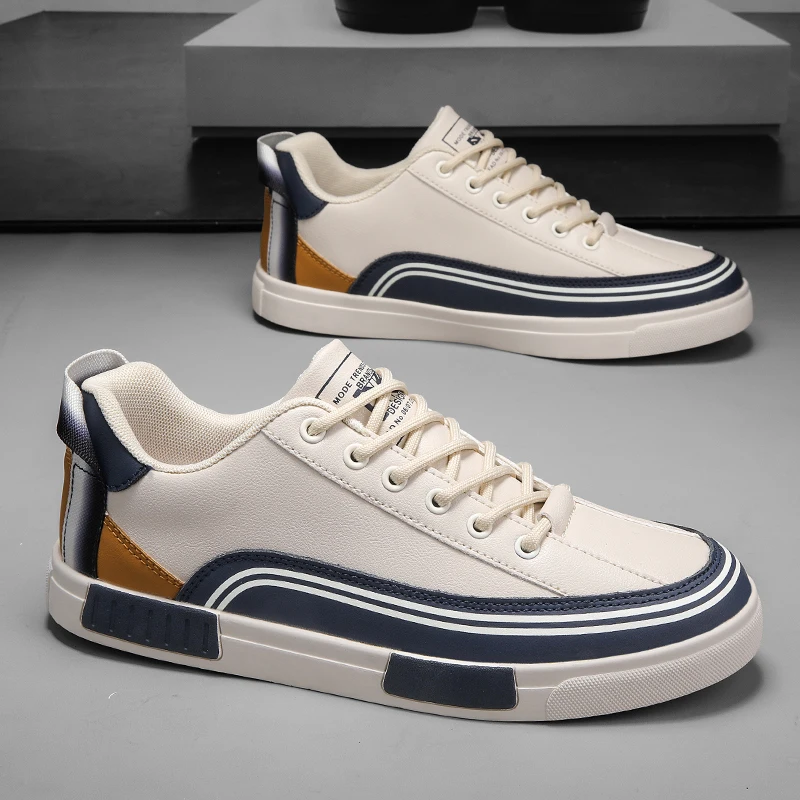 Scarpe da skate casual da uomo in pelle comode per tutti i giorni_voghion.com