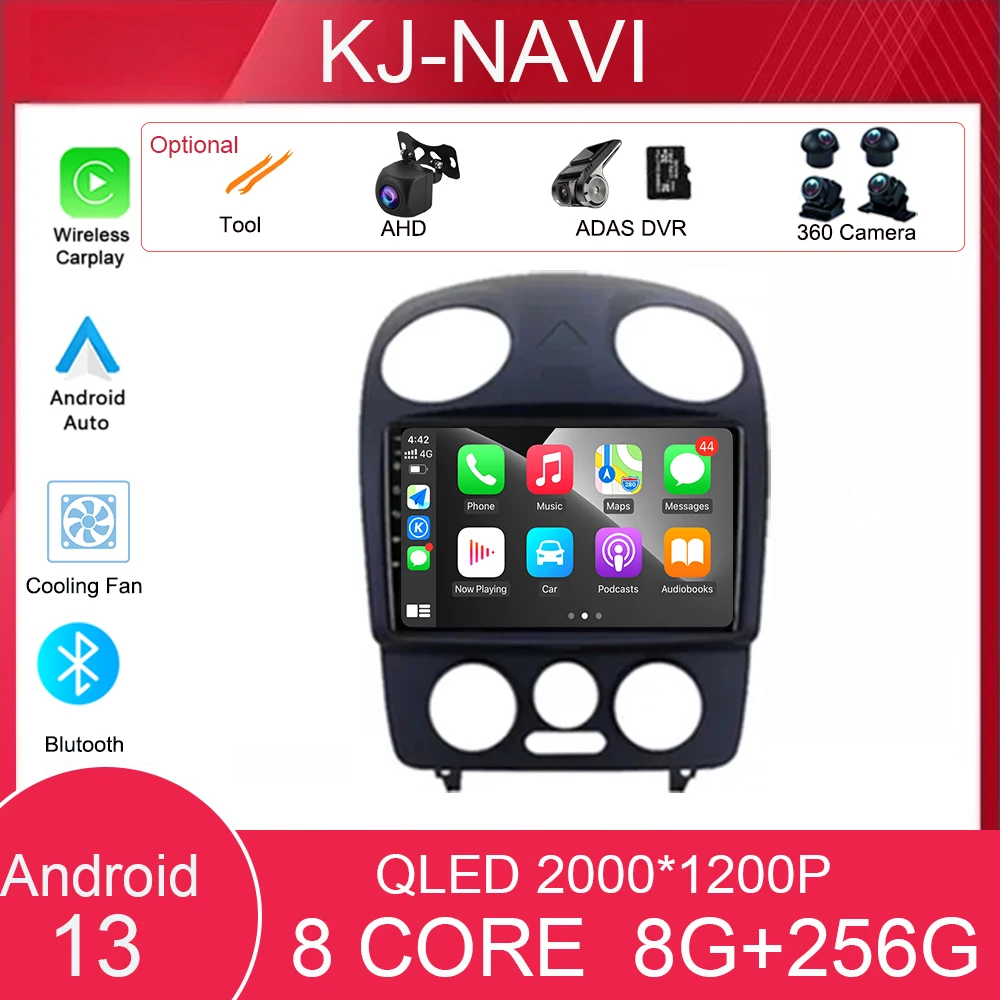 Car-Raido-Screen-Android-13-For-Volkswagen-Beetle-A4-2002-2011 ...