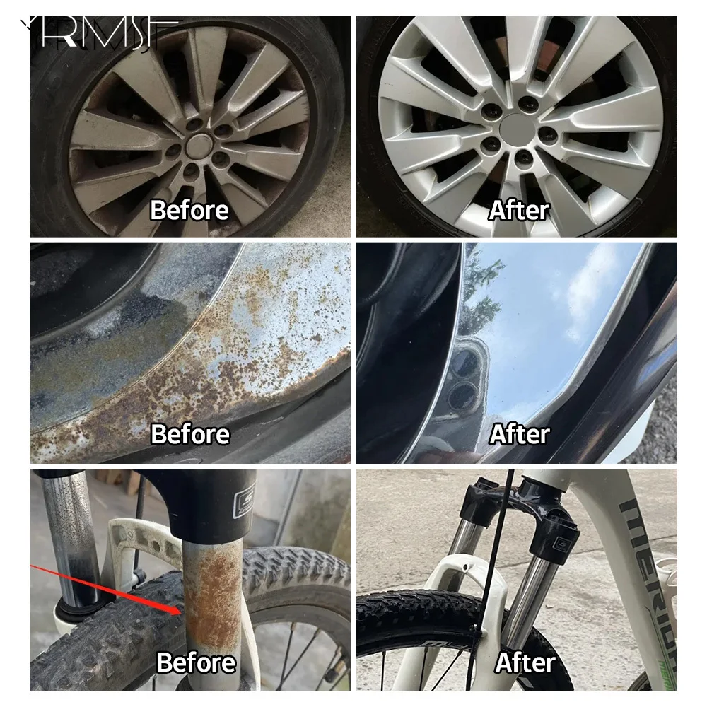 100ml Car Wheel Rim Cleaner Dust Remover Auto Detailing Powerful Iron Remover for Cleaning Wheels and Tires Moto Car Accessories