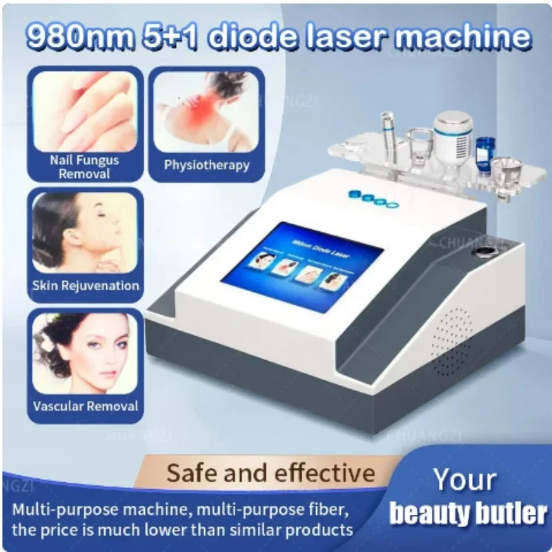 Newest 5 IN 1 980nm Laser-Vascular Removal Machine Diode Laser-980 Physiotherapy For Vascular And Spider Vein Removalpro 2