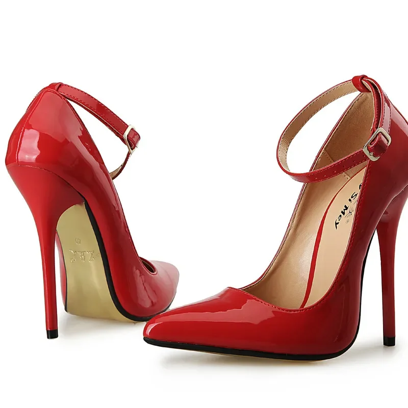 2024 New Spring Autumn Casual Women Pumps Platform Sexy 13CM Thin Heels Pointed Toe patent leather High Heeled Shoes