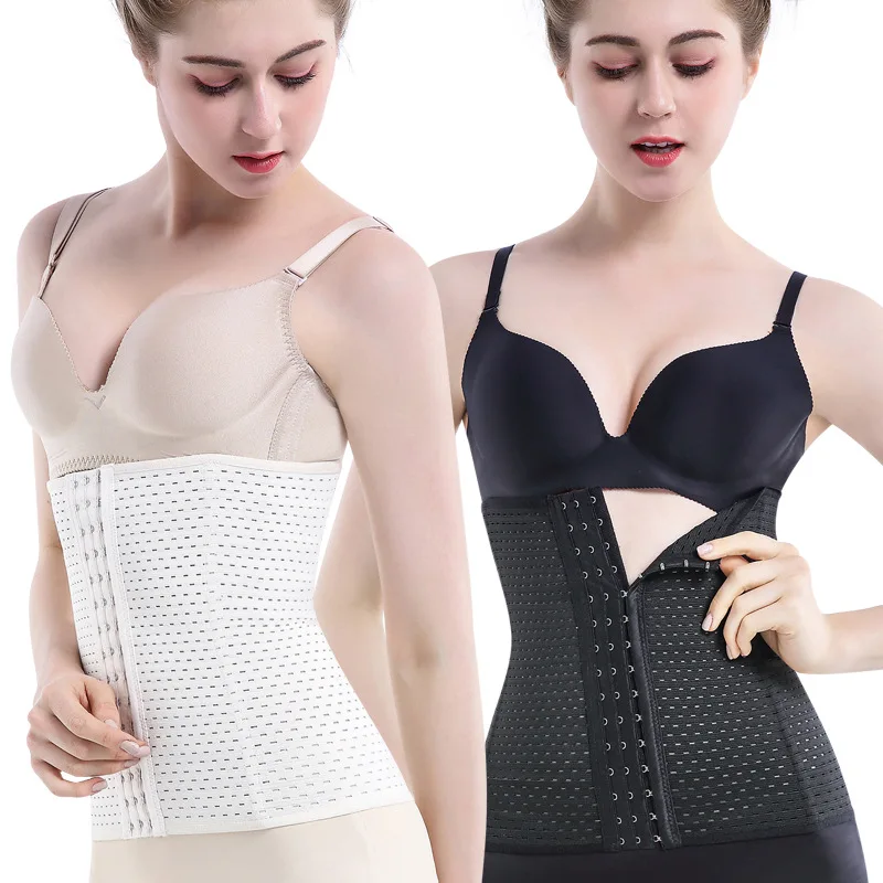 Women Waist Trainer Steel Bone Cincher Corset Belt Shaper Body Shapewear Underbust Control Elasticat Slimming Tummy Belt Fajas