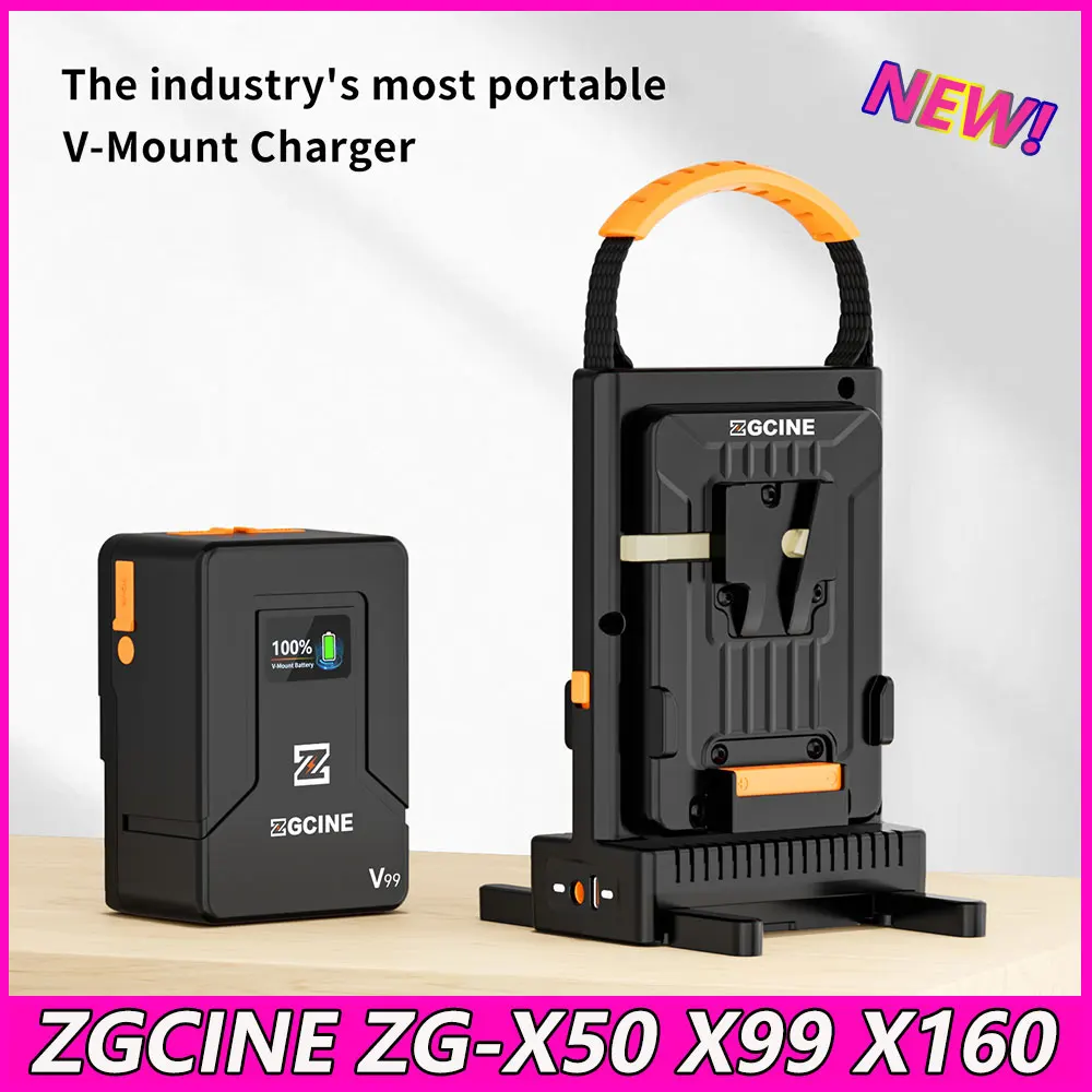 

ZGCINE ZG-X50 X99 X160 V Mount Battery Power Bank 14.8V V Lock Li-ion Battery PD Fast Charging with IPS Screen For Camera DSLR