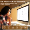 LED Double/Single Head Reading Desk Lamp Foldable Swing Arm Table Lamp with Clip Dimmable Workstation Office PC Eye Protection 4