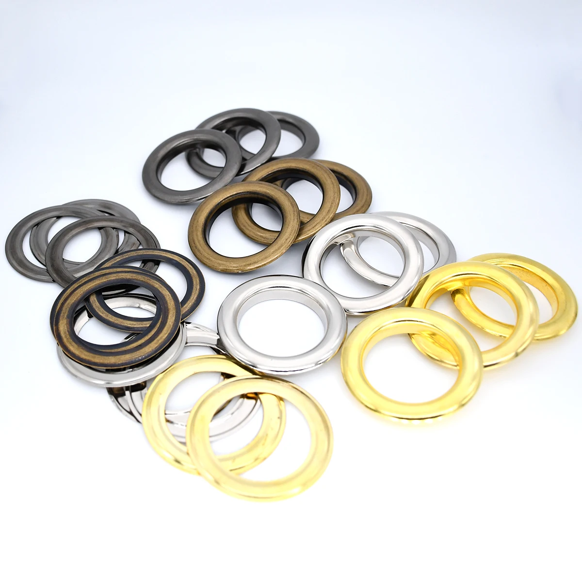 Eyelet Grommet Ring Kit 40mm Brass Eyelet Washer Leather Craft Repair Grommet Round Eye Rings 10sets For drapery flysheet rain tarp