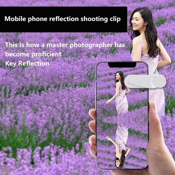 Specchio per fotocamera per telefono cellulare Riflessione Lente HD Riflettore per selfie Specchi per riprese Clip per riflessione universale per telefono Obiettivo esterno posteriore