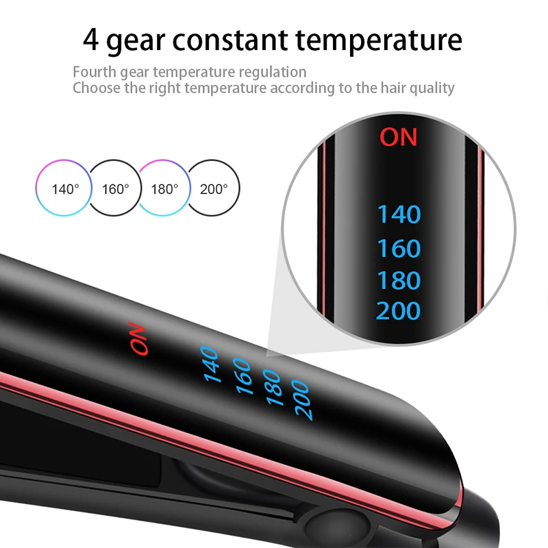 Professional Hair Straightener Ceramic Ionic Fast Heat-Up Hair Flat Iron Negative Ion  Iron Lcd Display Hair Straightener 4