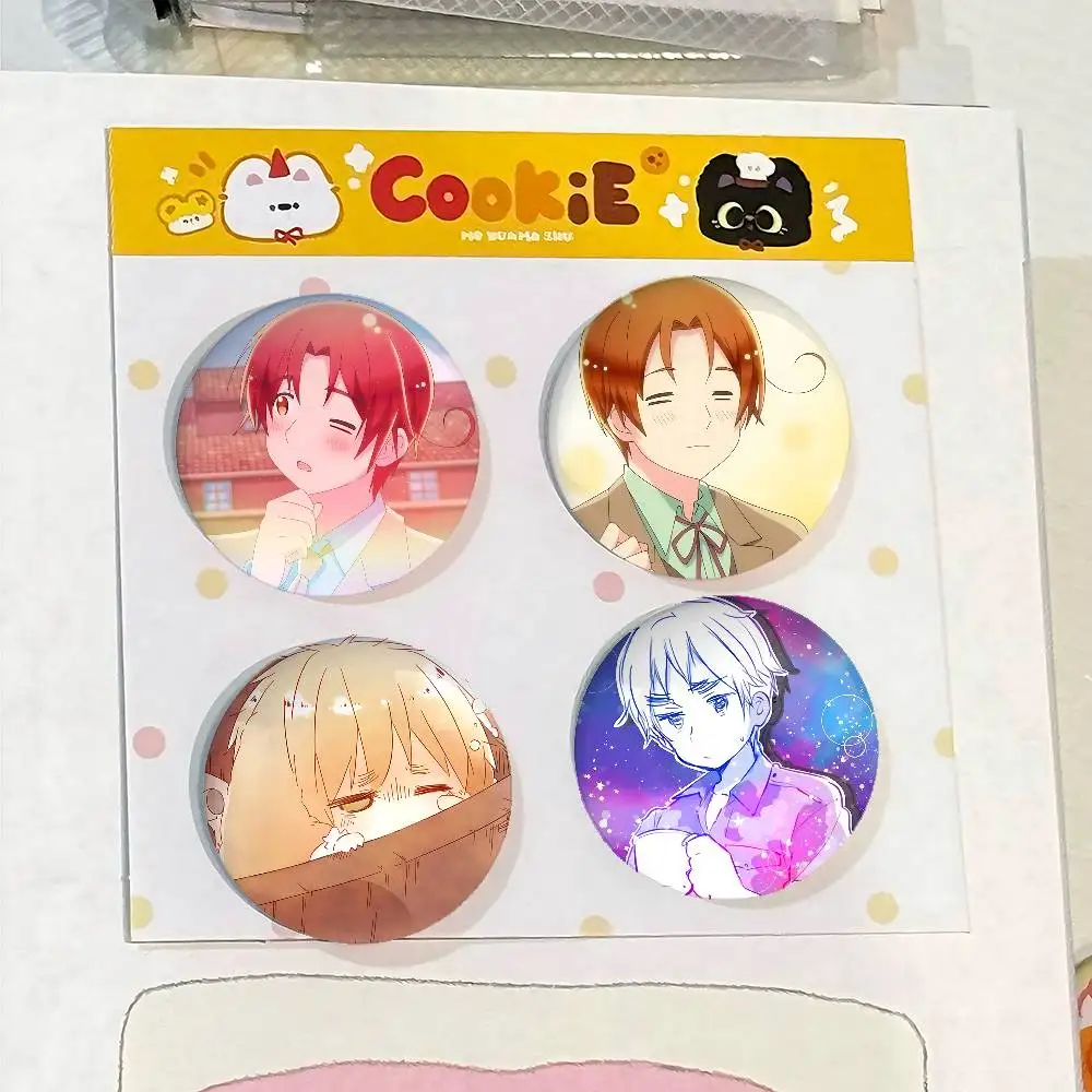 Hetalia World Stars Anime Metal Badge Brooch