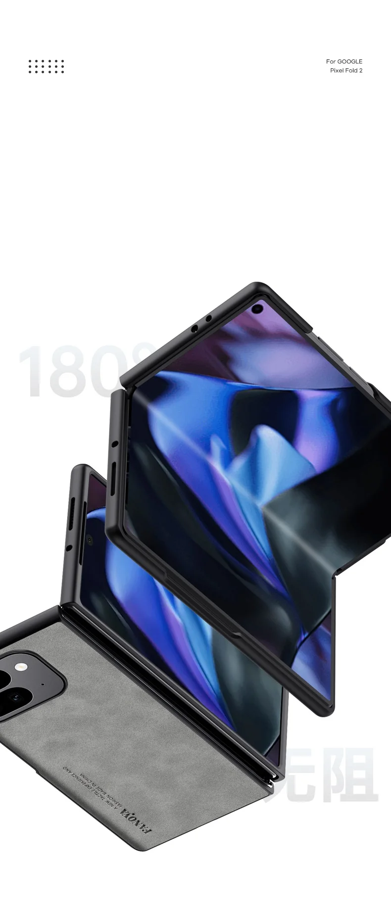 Matte Leather Back For Google Pixel 9 Pro Fold Case Slim Plastic Frame Protective Cover_voghion.com