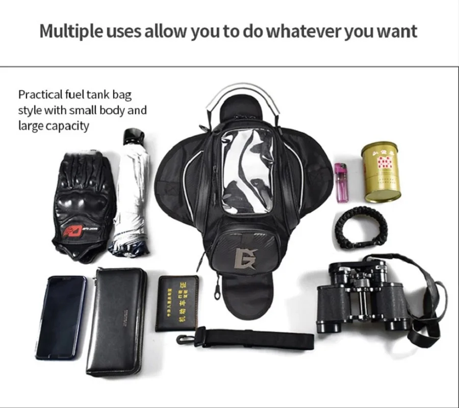 Motorcycle Fuel Tank Bag Touchable Navigation Magnet Bag Motorbike Dust Bag Motorcycle Rider Satchel Fanny Pack Equipment