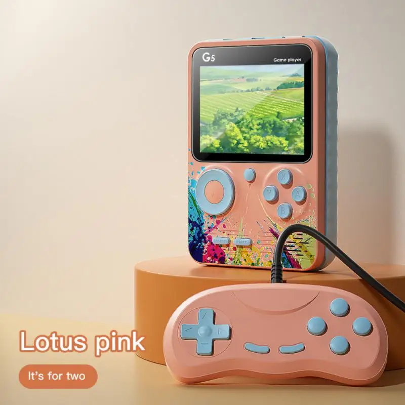 Mini Video Game Consoles G5 Retro Game Player HD LCD Screen  Gaming Console Portable Two Roles Handheld Gamepad Gift For Kids 