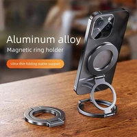 360° Rotation Magnetic Finger Ring Phone Holder Aluminum Alloy Foldable  For iPhone 17 16 15 14 13 12 Pro Max 1