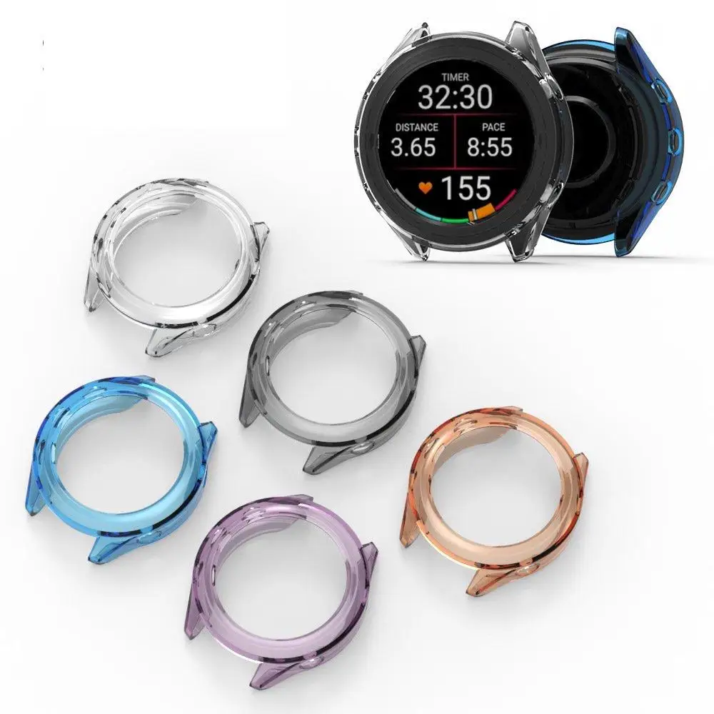 Slim Transparent TPU Watch Frame Case Cover - Soft Protective Guard