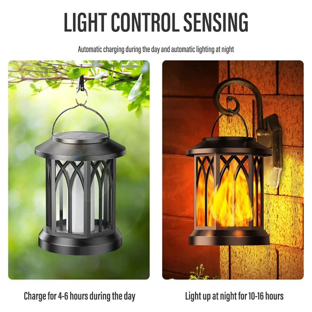 Description Picture 4 of itemSolar Garden Light Flame Lamp Yard Landscape Lights Waterproof Outdoor Hanging Lantern Decorative Flame Light