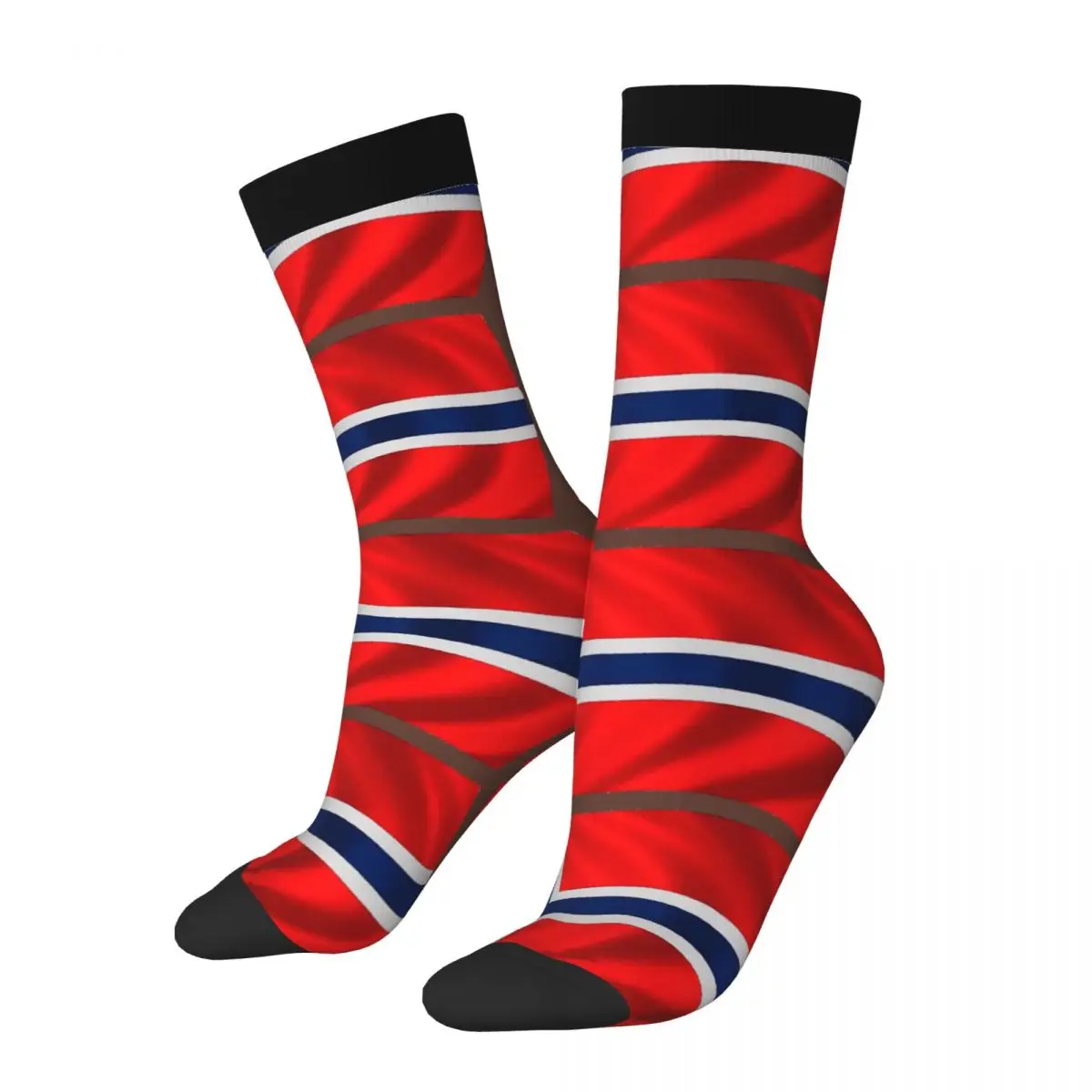 

Crazy compression Country Sign Sock for Men Hip Hop Vintage Norway Flag Happy Seamless Pattern Boys Crew Sock Casual Gift